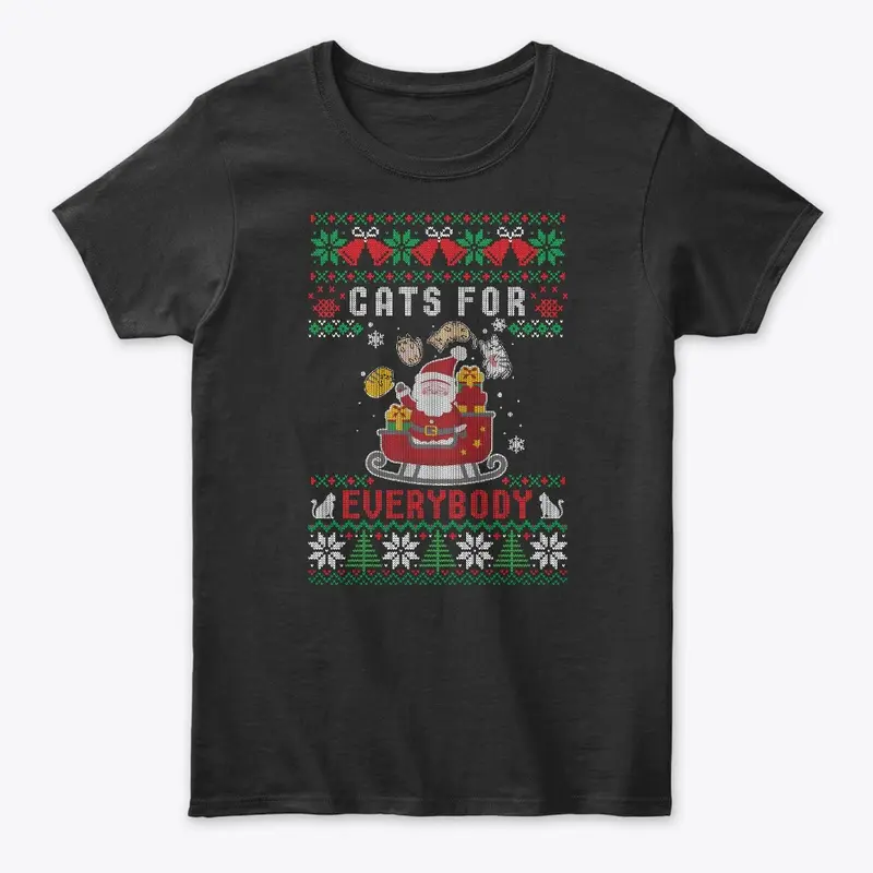 Funny Santa cat ugly christmas sweater